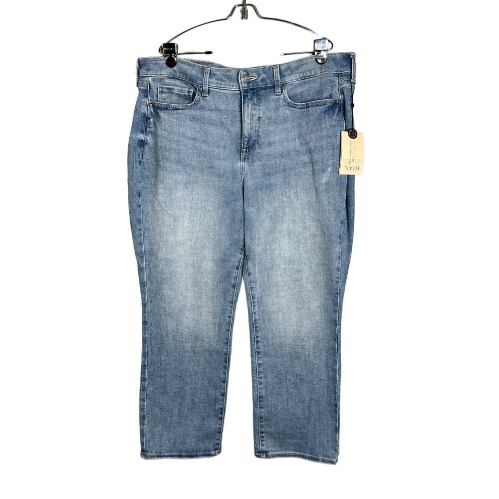 NWT NYDJ Marilyn Straight Ankle Easley Light Faded Wash Plus Sizeโ 18W